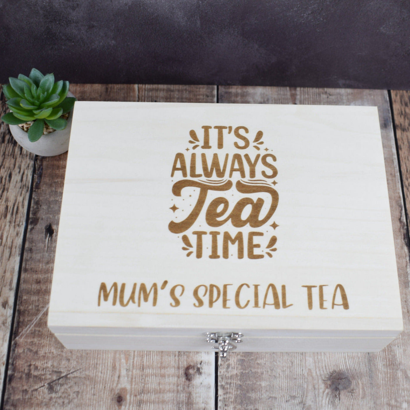 Personalised Tea Storage Box - Tea Time