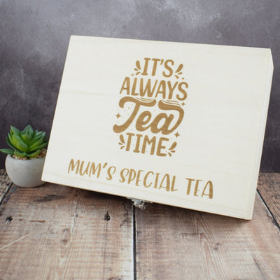 Personalised Tea Storage Box - Tea Time