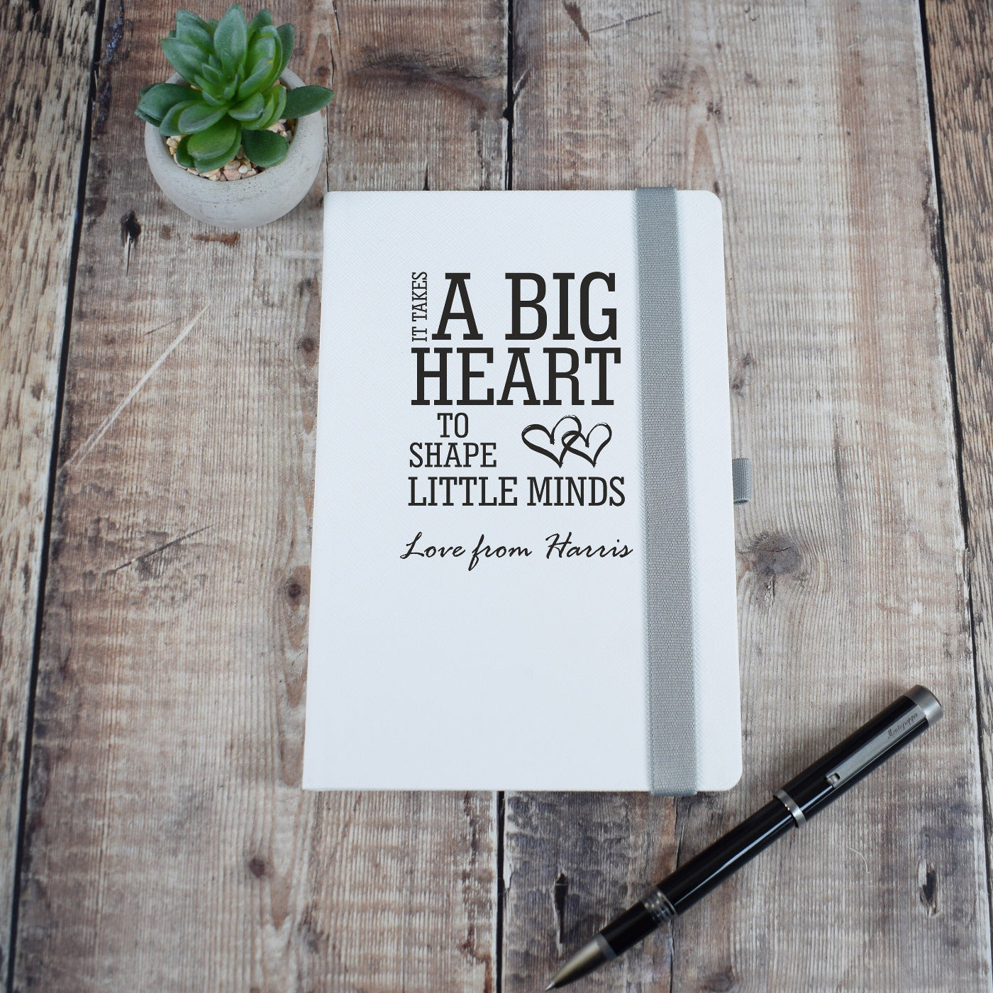 Personalised Notebook - Teacher Gift, A5 Journal, A Big Heart