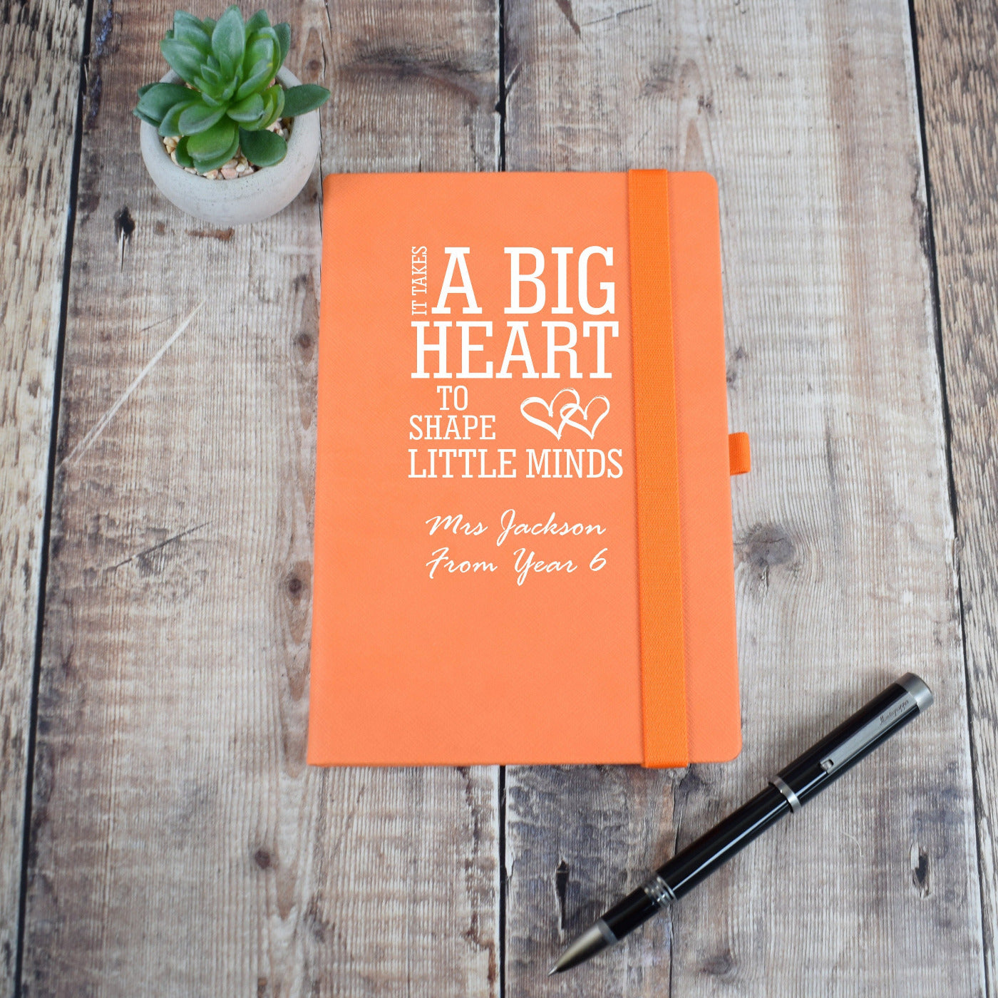 Personalised Notebook - Teacher Gift, A5 Journal, A Big Heart