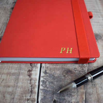 Personalised Embossed Notebook -  Initials Journal, A5