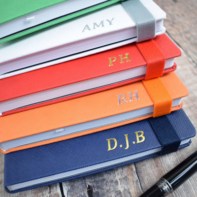 Personalised Embossed Notebook -  Initials Journal, A5