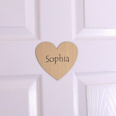 Personalised Heart Children's Name Door Plaque
