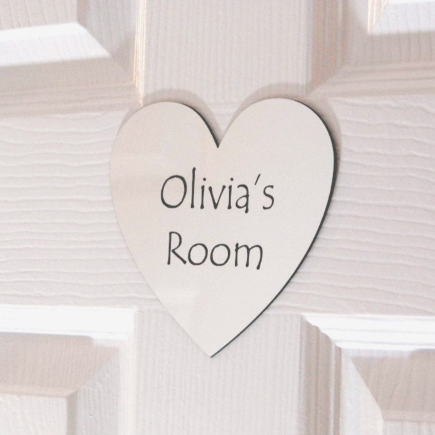 Personalised Heart Children's Name Door Plaque