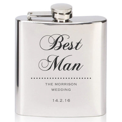 Personalised Wedding Hip Flask - Ushers, Best Men