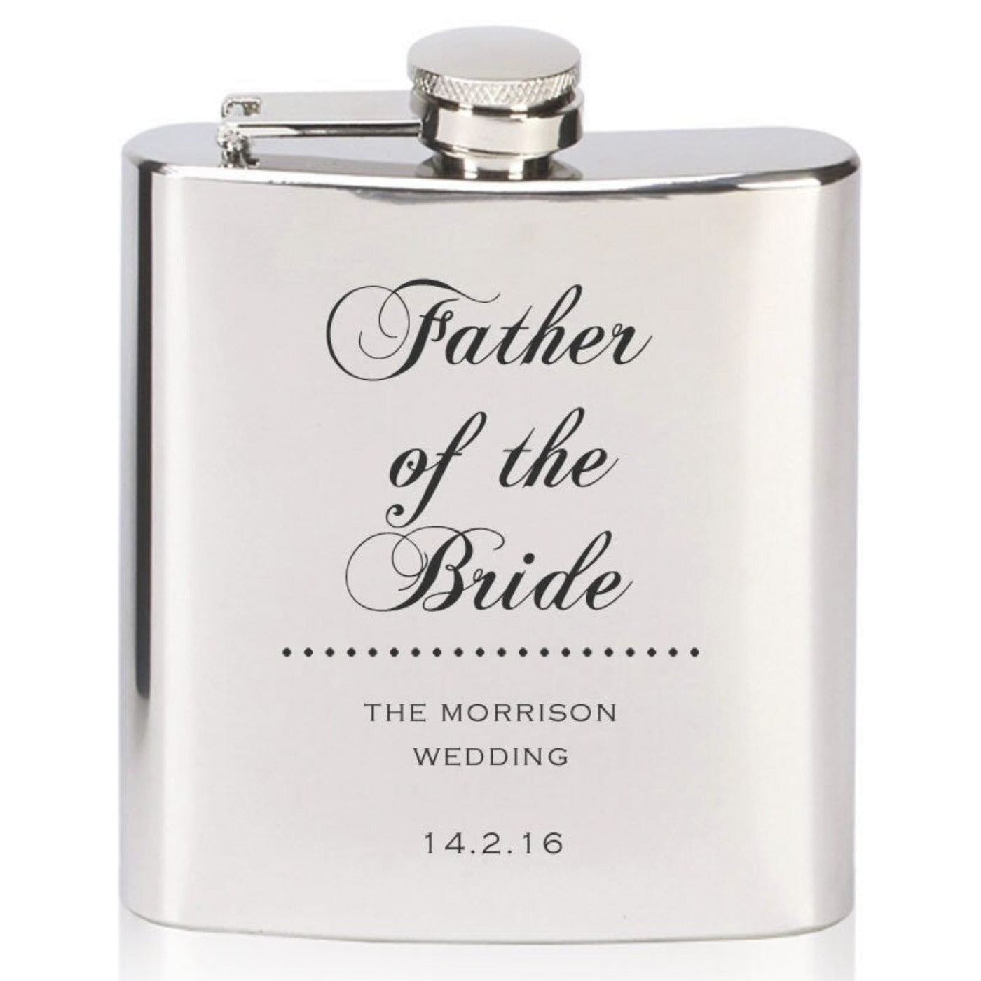 Personalised Wedding Hip Flask - Ushers, Best Men
