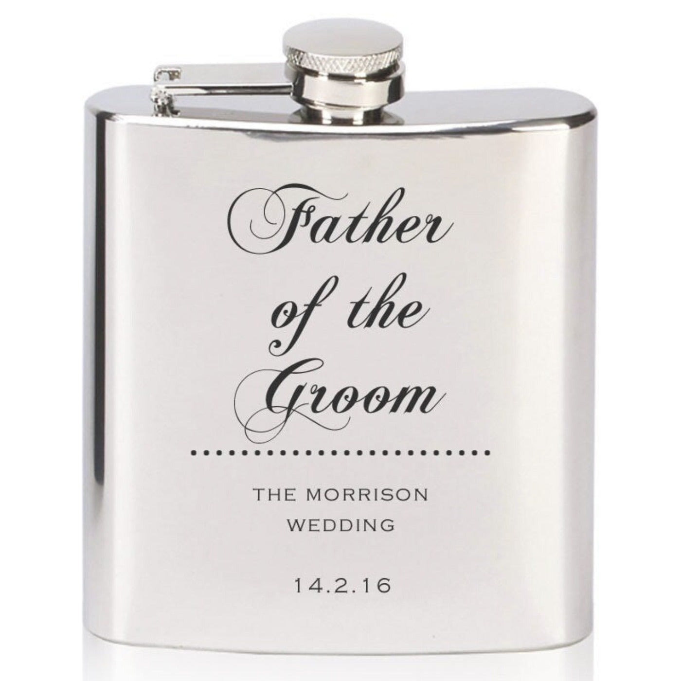 Personalised Wedding Hip Flask - Ushers, Best Men