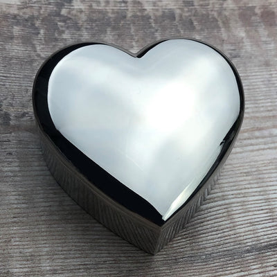 Engraved Silver Plated Trinket Box - Heart