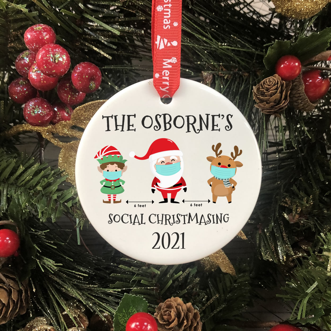 Personalised Lockdown Christmas Bauble