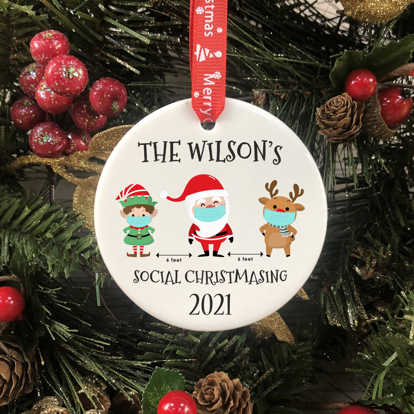 Personalised Lockdown Christmas Bauble